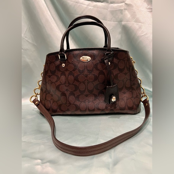 COACH - Signature Brown Leather Satchel limited edition runway Model - Picture 4 of 15